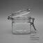 wide mouth 200ml 200g square empty plastic cosmetic packaging jar and bottle with rubber seal for skin care cream