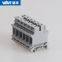 Din rail terminal blocks UK16N Pure copper connector Screw terminal block