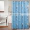 blue color flower polyester Shower Curtain Liners Private Bathing Shower Curtain