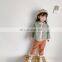 Girls' autumn clothes new Korean version 2-8 children's beige baby long-sleeved thin coat stand collar shirt