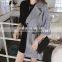 TWOTWINSTYLE TWOTWINSTYLE Elegant Irregular o Neck Patchwork Hit Color Women Shirts Fahion New Clothing