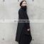 TWOTWINSTYLE Asymmetrical Winter Coat For Women Turtleneck Long Sleeve Side Split Plus Size Casual Loose