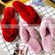 Wholesale Comfortable Soft Solid Colors Fashionable Sandals Fur Slides Rabbit Fur Furry Slippers for Women