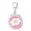 Fashion hot sale zinc alloy flower pattern anti-lost wholesale dog tag pendant initial