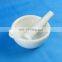 Sample reduction ceramic Mortar and pestle to crush individual particles