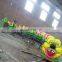 outdoor amusement park electric train ride slide worm mini roller coaster for sale