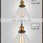 Industrial Vintage Glass Pendant Lamp E27 Restaurant Hanging Light