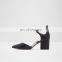 New fashion heel design ladies pointed toe ankle strap high block heels women sandals shoes