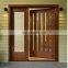 pre-hung solid wood entrance double teak wooden entry doors