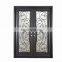 modern villa decoration safety entry door wrought iron swing double design front doors for houses