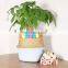 K&B 2021 Amazon hot sale China large round straw hotel seagrass plants storage basket with cover