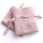 PandaSew 8*7cm Luxury Custom Jewelry Pouches with Logo Pink Microfiber Small Gift Drawstring bag