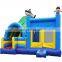 White snow castle kids jumping bounce slide inflated bouncy house