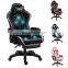 Good High Quality office recliner computer silla gamer RGB led light massage racing gaming chair with lights and speakers