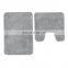 Wholesale solid color microfiber 2 pieces bathmat set