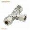 PU 6mm 10mm straight union compression hydraulic brass hose connector push fit copper pipe fitting