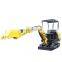 Towable mini retro excavator steel track