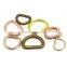 Factory direct custom Welded Metal Iron weld D Ring For Handbags