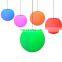 battery operated led ball hanging light PE plastic material solar indoor outdoor garden led ball sphere globe sphere light lamp