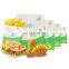 Customized wholesale good grade safe grease proof paper takeaway fast food burger wrapper kraft oil proof paper bag