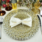 Fancy Glass Silver Peacock Charger Plates Decoration For Wedding