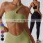 Quick Dry Workout Yoga Sports Bra Wholesale Gym Comfortable Padded Bra Custom One Shoulder Hot Sexy Sports Bra For Women Fitness