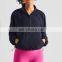 Quick Dry Loose Casual Half Zipper Sports Jackets Outdoor Training Sun-proof Clothing Women Gym Fitness Wear Sunscreen Shirt