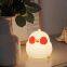 Customizable Cute Chick Baby Desk Lamp Rechargeable Multicolor LED Silicone Night Light With Touch Control for Kids Room