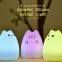 Colorful Small Cat Silicone LED Night Light for Kids children Table Lamp bedroom light Changing Tap Night Light