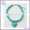 crystal stone heart pearl cat pendant necklace