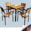 Gold supplier creative outdoor 4 seaters wicker elegent wpc dining table chairs                        
                                                Quality Choice