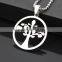 Stainless steel tree of life pendant necklace