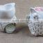 Ceramic Owl Tealight Holder With Gold Line