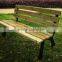 Customized park patio wood seat garden metal bench for residential garden leisure