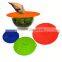 Premium Silicone Round Lids - Set of (4) Silicone Suction Lids / Cooking Lids - Reusable Fresh Keeper Lids