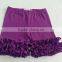 Wholesale baby ruffle shorts soft knit cotton baby icing ruffled shorts