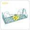 Vintage wall mounted metal storage rack blue storage shelf