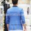 2016 High Quality New Fashion Middle Sleeve Style Blazer One Button Sky Blue Slim Fit Jacket Business Suit For Man