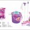 Toy Electric vacuum cleaner play set for kids with LED flashing light,B/O Toy dust collector game toy,Cleaning toy QQ228625