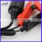 Cigarette lighter socket to car battery Alligator clips charger with electrical cable