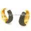 fashion style micro pave zircon pave black zirconia huggie earrings                        
                                                Quality Choice