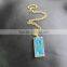 Fashion best sell knotted druzy necklace with crystal embryo
