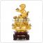 24K Golden color resin money statue , resin animal decoration , fengshui statue