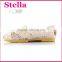 Cream white canvas shoes women crochet shoes