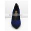 Micro suede elegant blue dress shoes for women