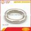 Shiny color solid metal oval rings buckle bags accessories for leather goods