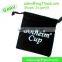 10cmx10cm Black Velvet Jewelry Pouch with Hot Stamping