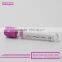 Purple top vacuum blood collection EDTA tube