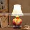 LED Different Design Porcelain Body Table Flower Lamp Vase With Fabric Shade