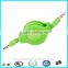 New arrival retractable flat 3.5mm aux cable